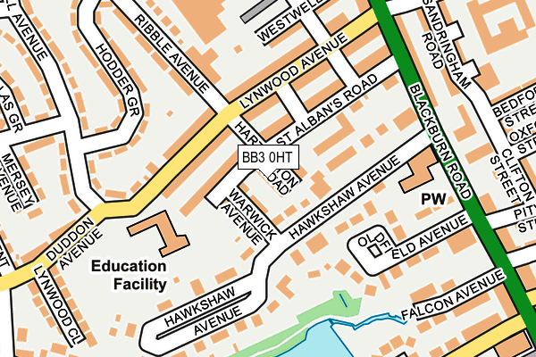 BB3 0HT map - OS OpenMap – Local (Ordnance Survey)