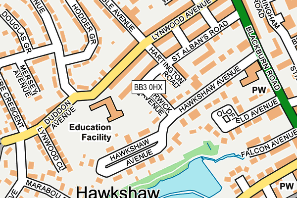 BB3 0HX map - OS OpenMap – Local (Ordnance Survey)
