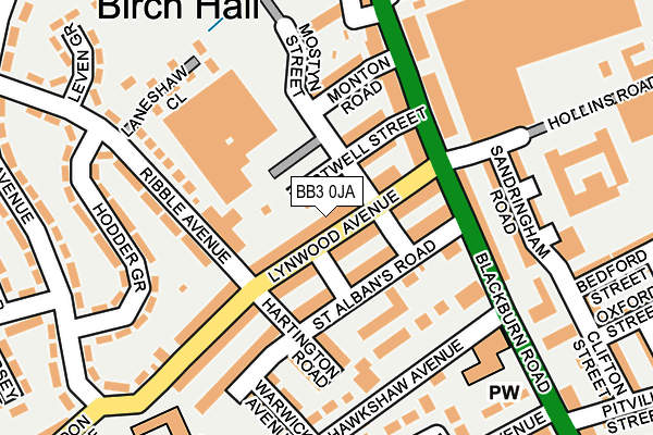 BB3 0JA map - OS OpenMap – Local (Ordnance Survey)