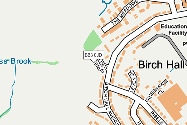 BB3 0JD map - OS OpenMap – Local (Ordnance Survey)