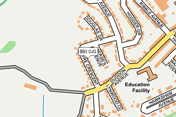 BB3 0JG map - OS OpenMap – Local (Ordnance Survey)