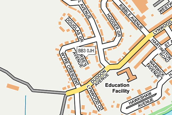 BB3 0JH map - OS OpenMap – Local (Ordnance Survey)