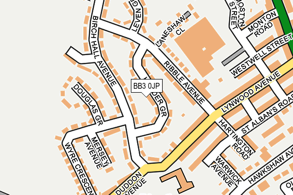BB3 0JP map - OS OpenMap – Local (Ordnance Survey)