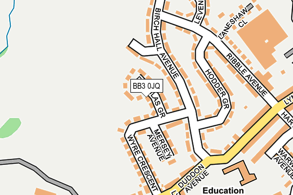 BB3 0JQ map - OS OpenMap – Local (Ordnance Survey)