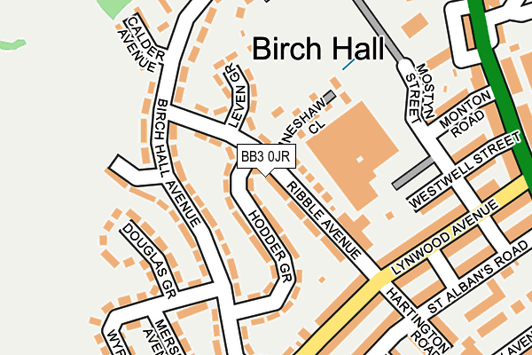 BB3 0JR map - OS OpenMap – Local (Ordnance Survey)