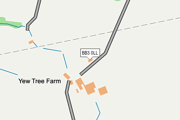 BB3 0LL map - OS OpenMap – Local (Ordnance Survey)