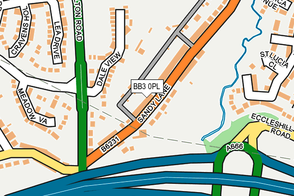 BB3 0PL map - OS OpenMap – Local (Ordnance Survey)
