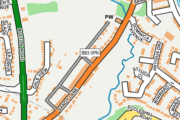 BB3 0PN map - OS OpenMap – Local (Ordnance Survey)