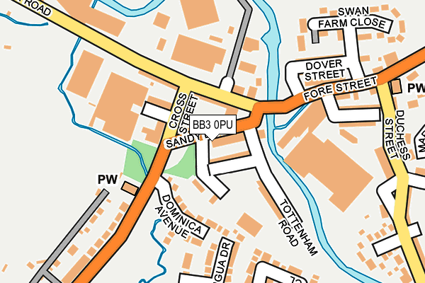 BB3 0PU map - OS OpenMap – Local (Ordnance Survey)