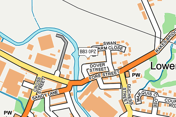 BB3 0PZ map - OS OpenMap – Local (Ordnance Survey)