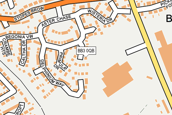BB3 0QB map - OS OpenMap – Local (Ordnance Survey)