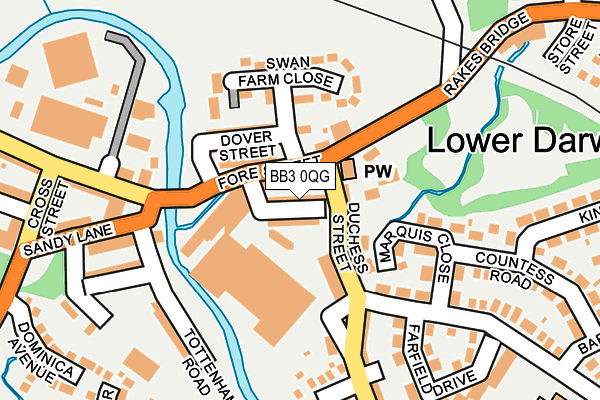 BB3 0QG map - OS OpenMap – Local (Ordnance Survey)