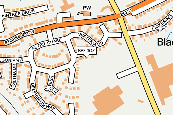 BB3 0QZ map - OS OpenMap – Local (Ordnance Survey)