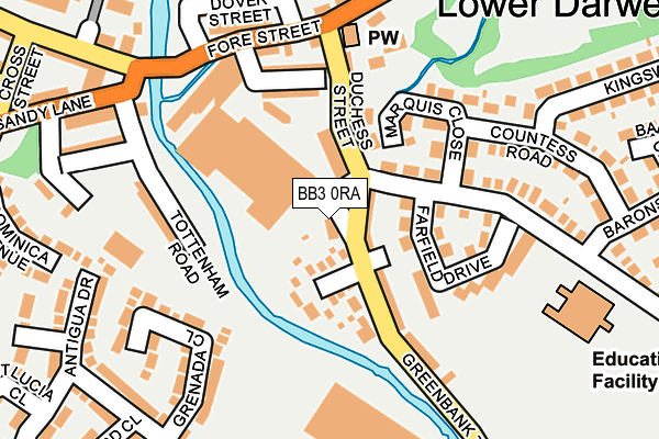 BB3 0RA map - OS OpenMap – Local (Ordnance Survey)