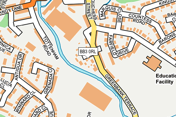 BB3 0RL map - OS OpenMap – Local (Ordnance Survey)