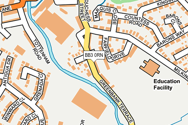 BB3 0RN map - OS OpenMap – Local (Ordnance Survey)
