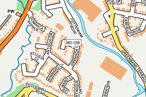 BB3 0SB map - OS OpenMap – Local (Ordnance Survey)