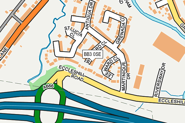 BB3 0SE map - OS OpenMap – Local (Ordnance Survey)