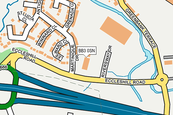 BB3 0SN map - OS OpenMap – Local (Ordnance Survey)