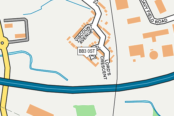 BB3 0ST map - OS OpenMap – Local (Ordnance Survey)