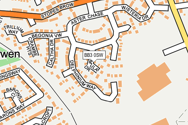 BB3 0SW map - OS OpenMap – Local (Ordnance Survey)