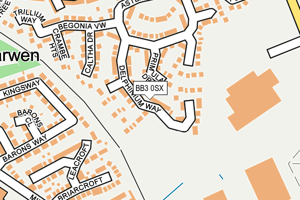 BB3 0SX map - OS OpenMap – Local (Ordnance Survey)