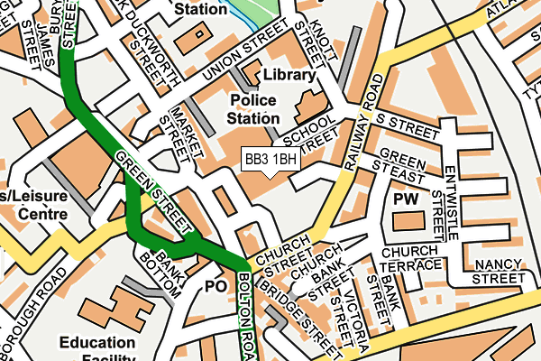 BB3 1BH map - OS OpenMap – Local (Ordnance Survey)