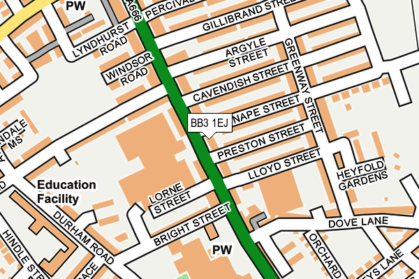 Map of P&D BRICKWORK LTD at local scale