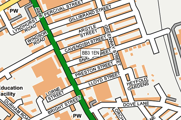 BB3 1EN map - OS OpenMap – Local (Ordnance Survey)