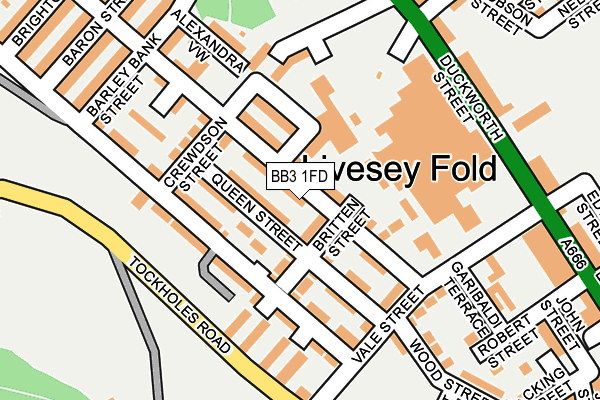 BB3 1FD map - OS OpenMap – Local (Ordnance Survey)