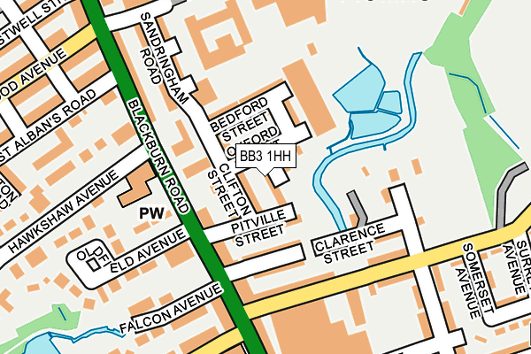 BB3 1HH map - OS OpenMap – Local (Ordnance Survey)