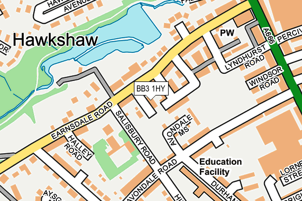 BB3 1HY map - OS OpenMap – Local (Ordnance Survey)