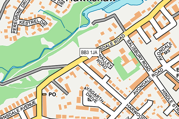 BB3 1JA map - OS OpenMap – Local (Ordnance Survey)