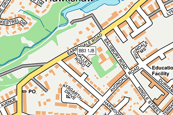 BB3 1JB map - OS OpenMap – Local (Ordnance Survey)