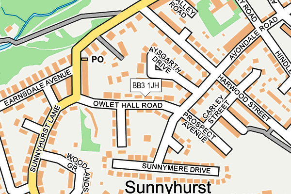 BB3 1JH map - OS OpenMap – Local (Ordnance Survey)