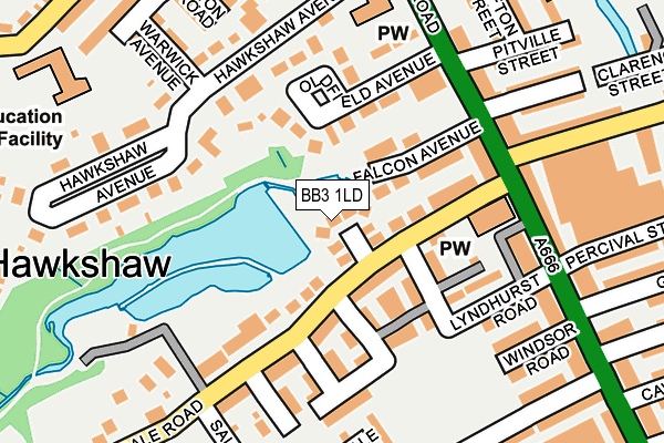 BB3 1LD map - OS OpenMap – Local (Ordnance Survey)