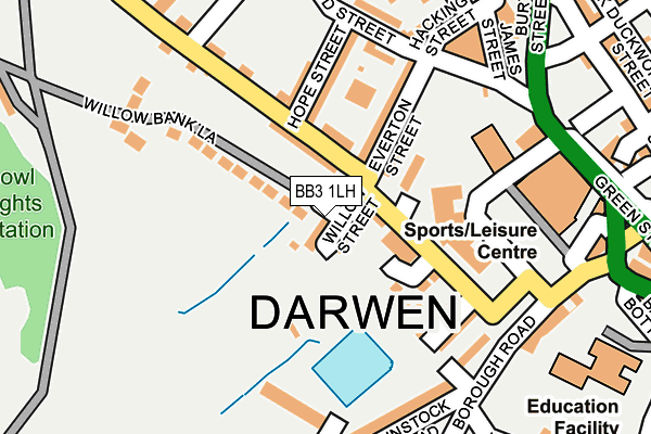 BB3 1LH map - OS OpenMap – Local (Ordnance Survey)