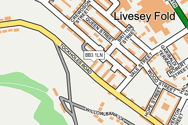 BB3 1LN map - OS OpenMap – Local (Ordnance Survey)