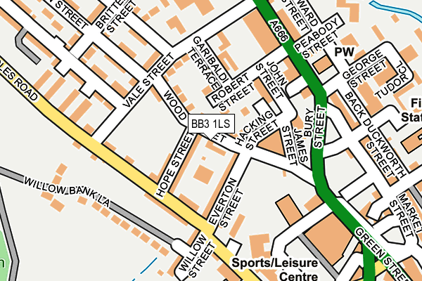 BB3 1LS map - OS OpenMap – Local (Ordnance Survey)
