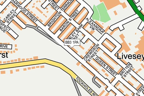 BB3 1PA map - OS OpenMap – Local (Ordnance Survey)