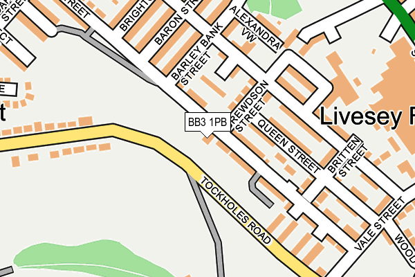 BB3 1PB map - OS OpenMap – Local (Ordnance Survey)