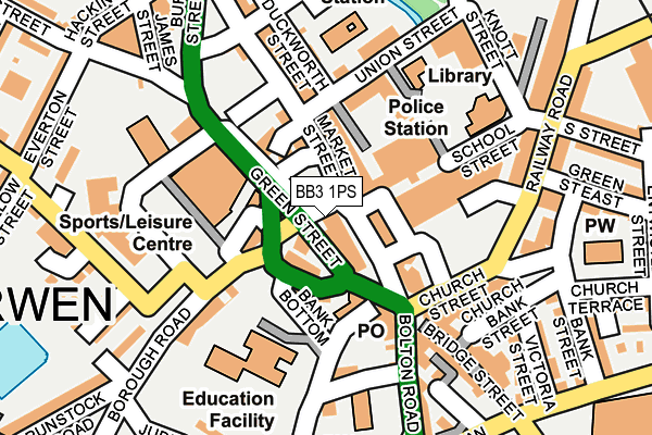 Map of THE ROXY (DARWEN) LIMITED at local scale