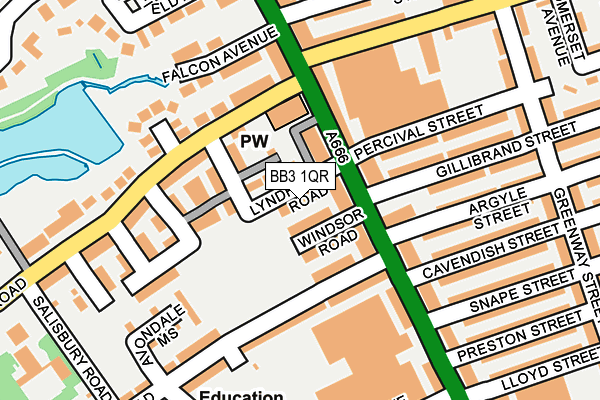 BB3 1QR map - OS OpenMap – Local (Ordnance Survey)