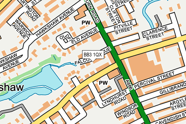 BB3 1QX map - OS OpenMap – Local (Ordnance Survey)