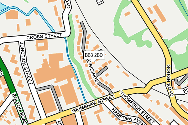 BB3 2BD map - OS OpenMap – Local (Ordnance Survey)