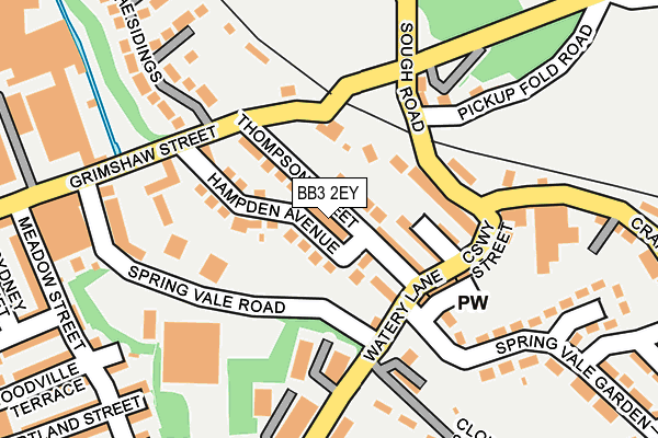 BB3 2EY map - OS OpenMap – Local (Ordnance Survey)