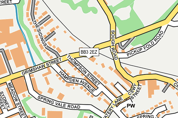 BB3 2EZ map - OS OpenMap – Local (Ordnance Survey)