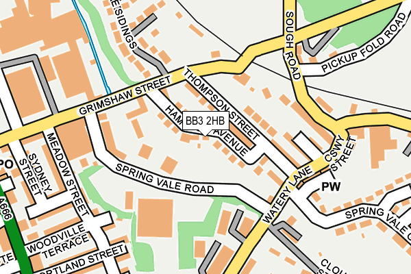 BB3 2HB map - OS OpenMap – Local (Ordnance Survey)