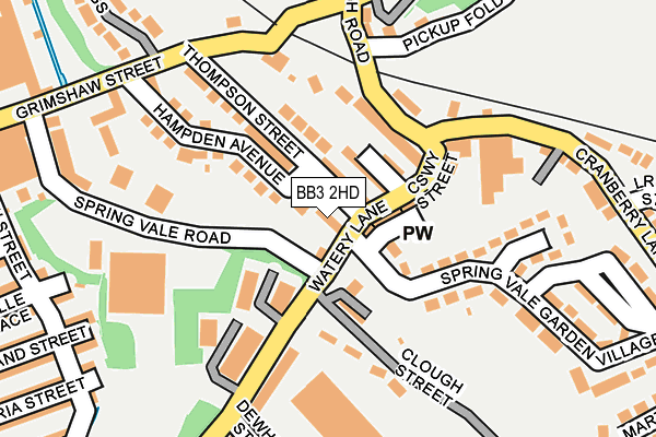 BB3 2HD map - OS OpenMap – Local (Ordnance Survey)