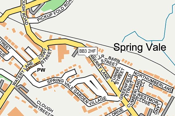 BB3 2HF map - OS OpenMap – Local (Ordnance Survey)